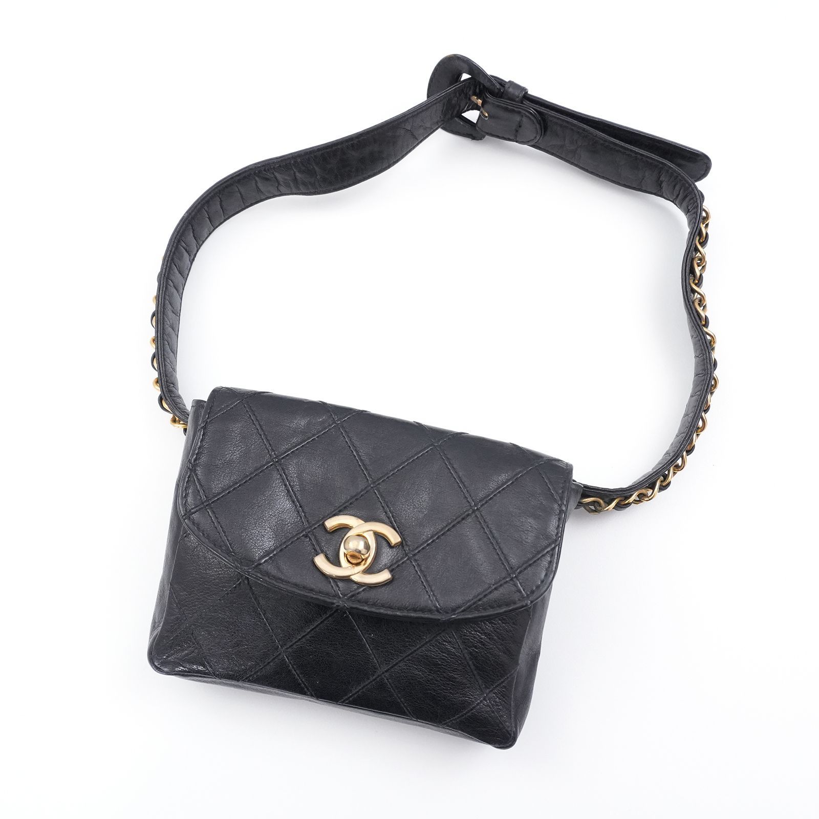 VINTAGE CHANEL ビコローレ ココマーク レザー ウエストポーチ - メルカリ