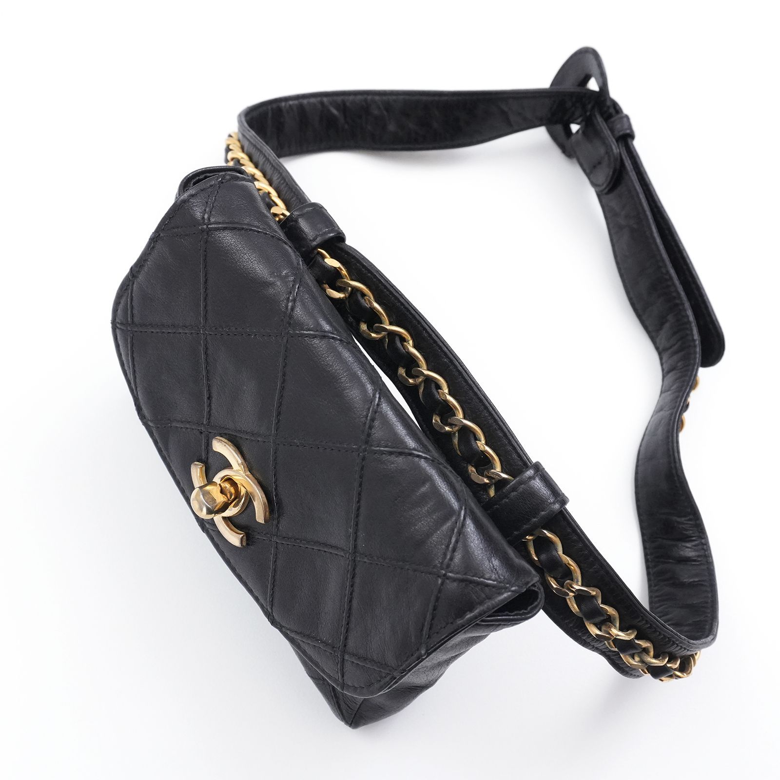 ✨美品✨シャネル ウエストポーチ ビコローレ ココマーク ターンロック チェーン VINTAGE CHANEL ビコローレ ココマーク レザー ウエストポーチ - メルカリ