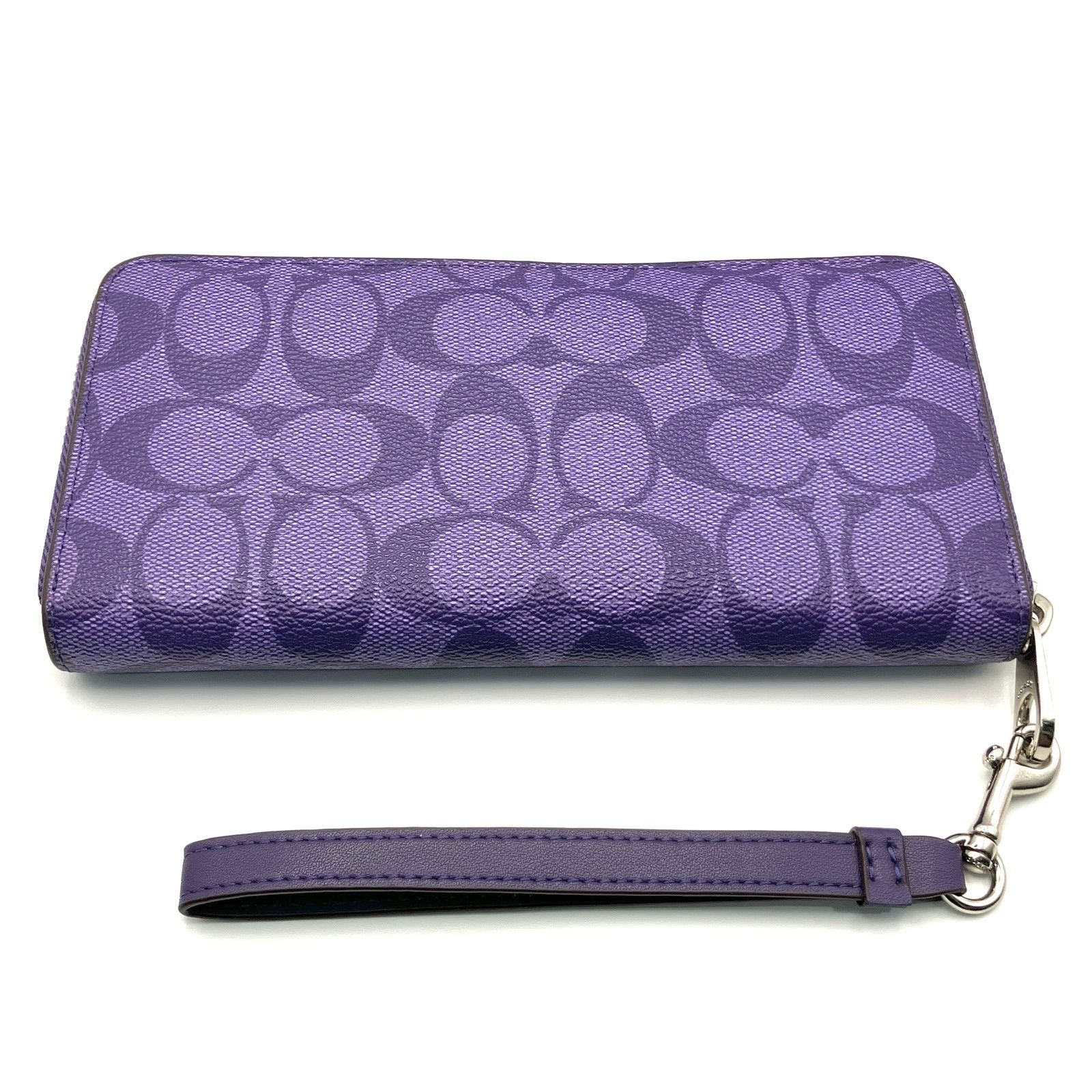 COACH コーチ C 4452 A 158 長財布 パープル シグネチャー