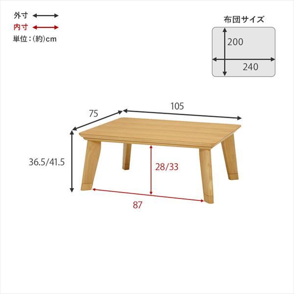 こたつ＋うす掛け布団 2点セット リノCF105ポカ こたつ こたつ