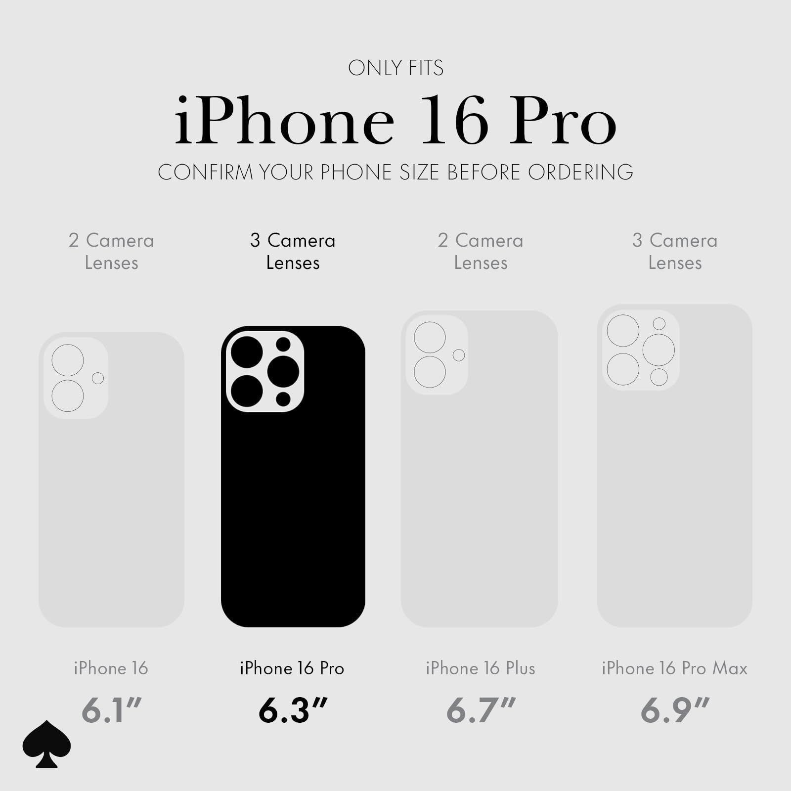 ケイト スペード ニューヨーク ウォレット フォリオ iPhone 16 Pro ケース - ワイヤレス充電対応 デザイナーフォンケース メタリックシルバー