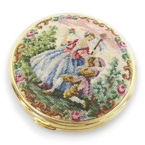 MARIA STRANSKY マリアストラスキー プチポワン 手鏡 コンパクト 刺繍 ミラー