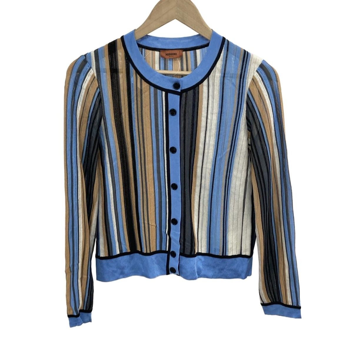 MISSONI ストライプ カーディガントップス サイズ40 DS24WM02BK036W-SM9FO-4
