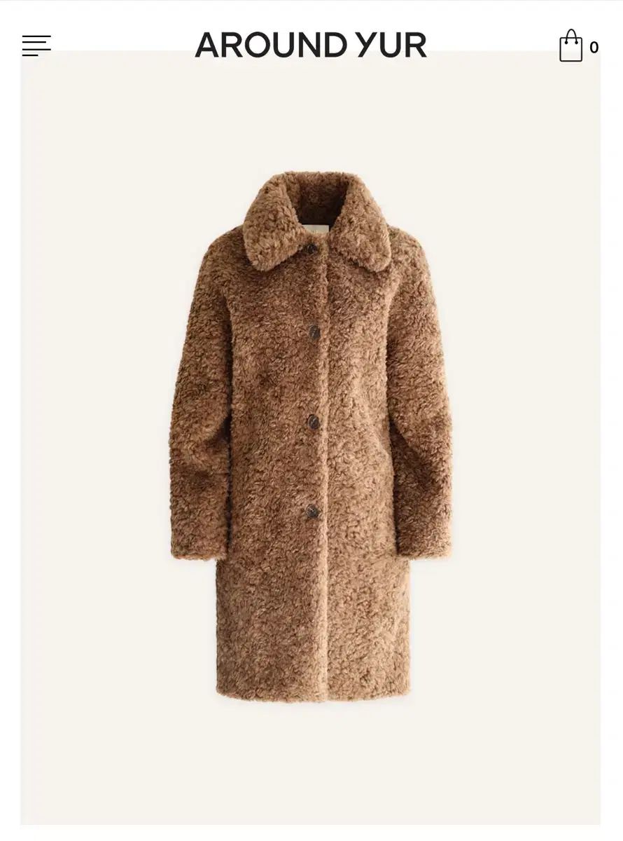 アラウンド ユル ウール monggeul ハーフ コート