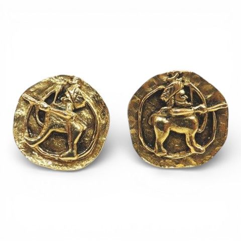 シャネル CHANEL 星座 イヤリング ヴィンテージ 80 s アンティーク ゴールド系