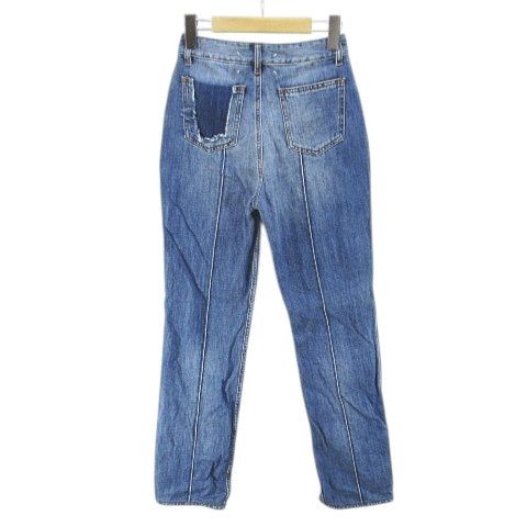 メゾンマルジェラ Maison Margiela S 30597 HIGH-WAISTED ハイウエスト デニムパンツ ジーンズ ジップフライ 36 青系 ブルー インディゴ イタリア製