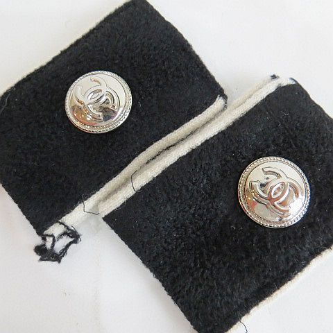 シャネル CHANEL 替え布 ホック 釦 黒系