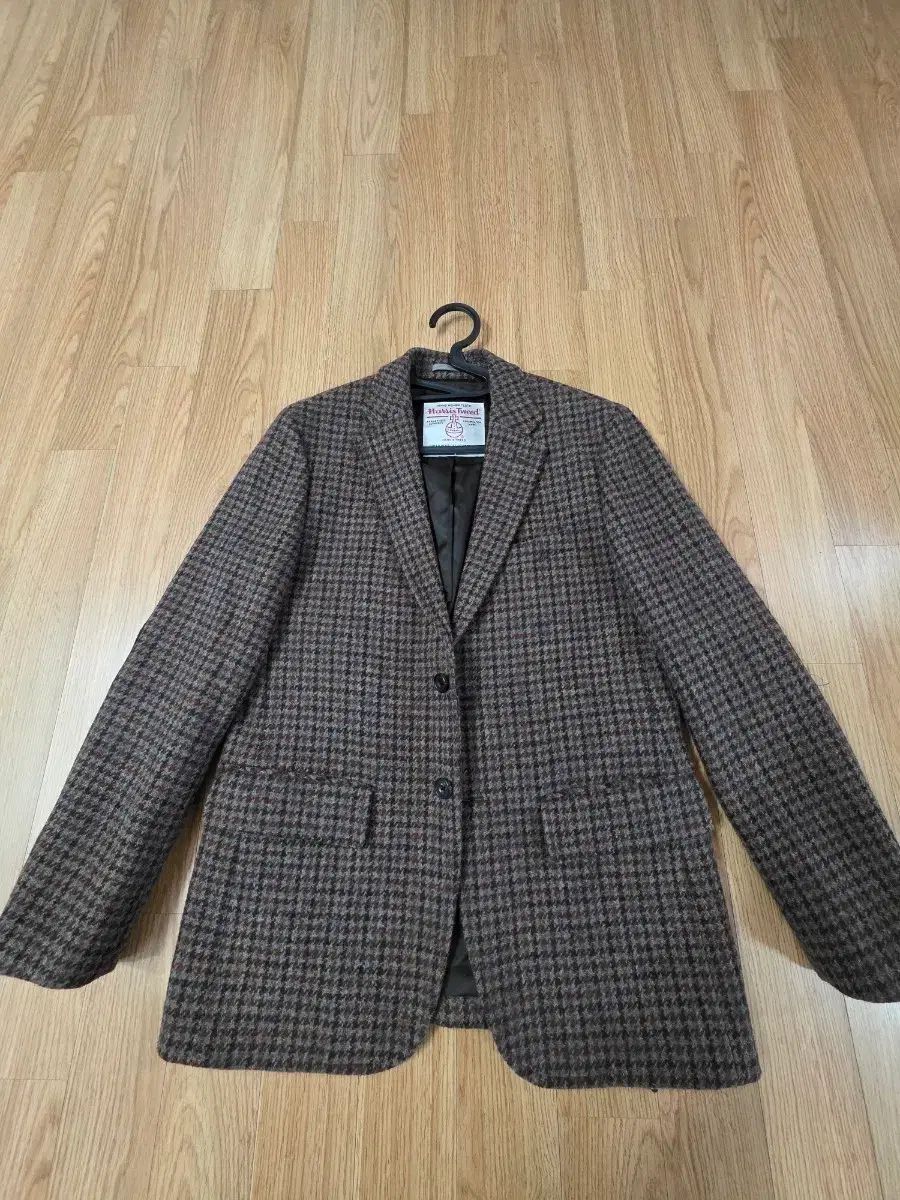 ビーンポール ハリーリストツイード ガンクラブ チェック ウール ジャケット ブラウン