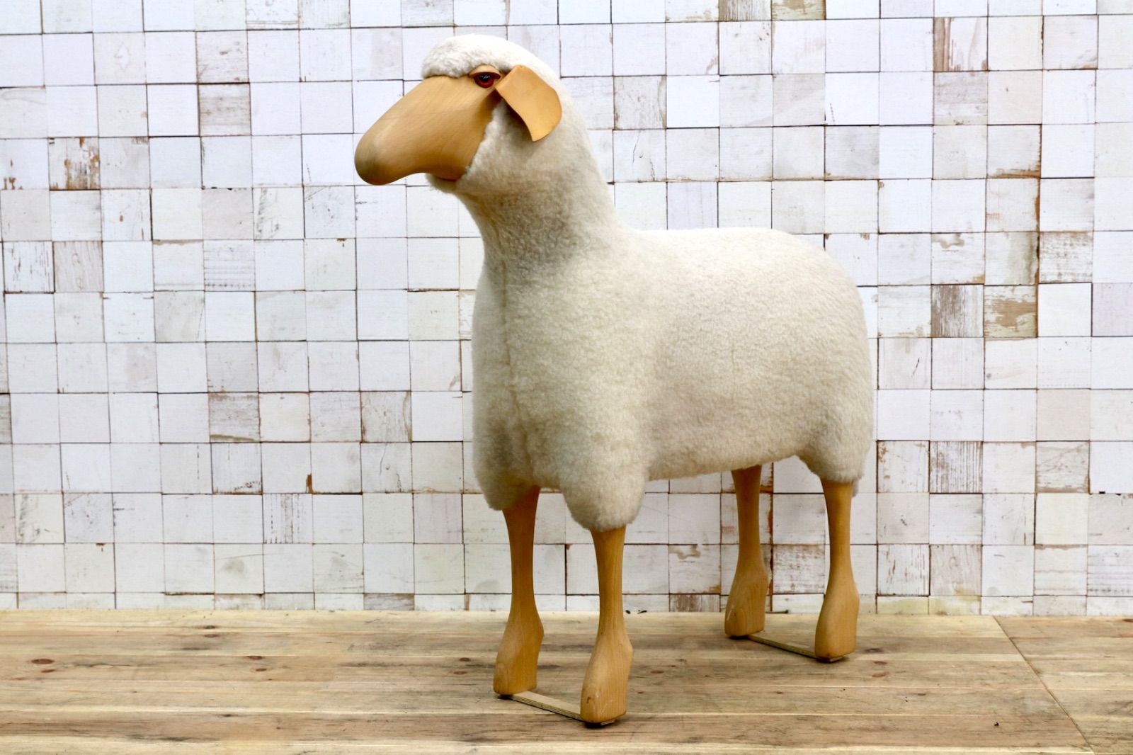 ○Hanns-Peter Krafft ハンス ペーター クラフト ドイツ製 Meier Germany マイヤー ブナ材 羊 スツール 超