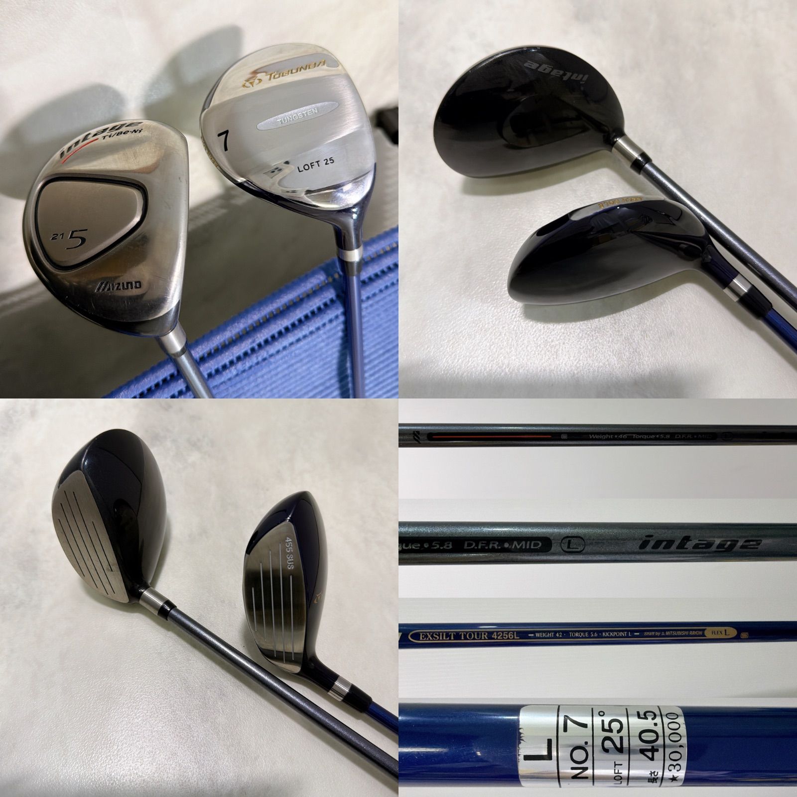 新品バック 新品グリップ 豪華8本セット MIZUNO レディースゴルフ