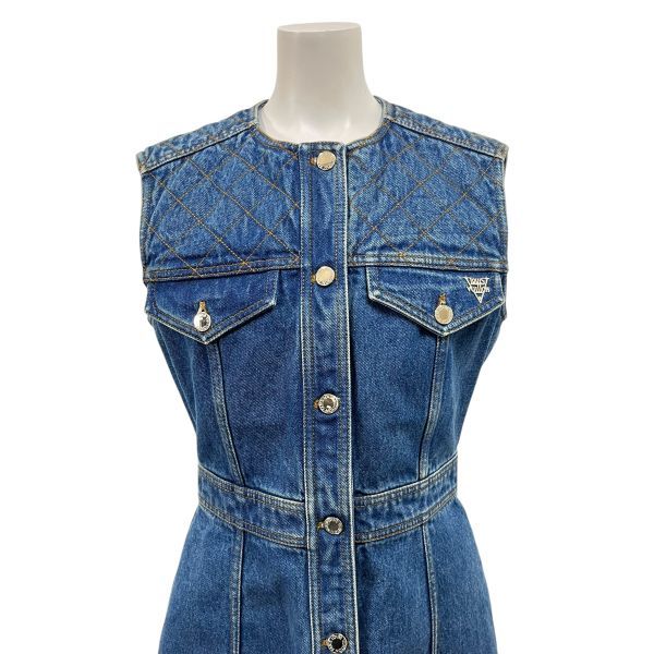 Louis Vuitton デニムノースリーブワンピース 38 ○◇ 未使用 ルイヴィトン LOUIS VUITTON デニムワンピース