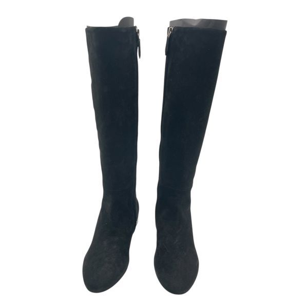 【美品】miumiu キラキラ　ロングブーツ MiuMiu＊Leather boots ロングブーツ 7.5cm＊送料込 (MiuMiu/ロング