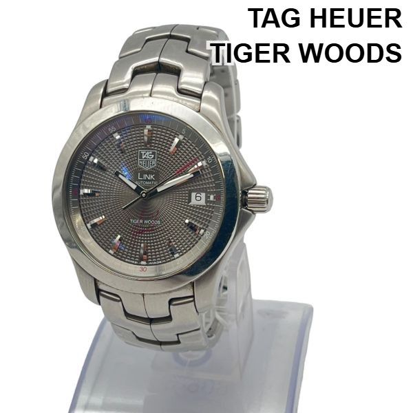 タグホイヤー TAG HEUER 自動巻き時計 リンク Link タイガーウッズ TIGER WOODS モデル WJF 2113 シルバー色 ステンレス メンズ 6 V 013