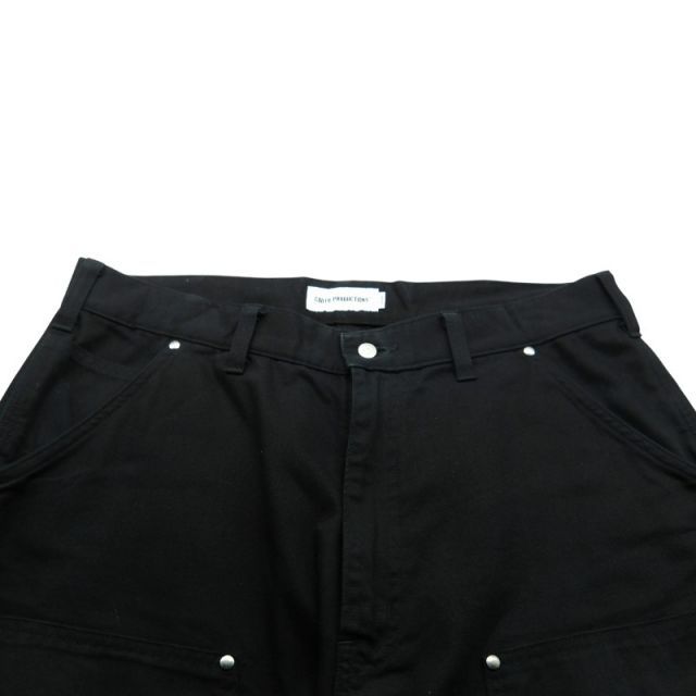 COOTIE 2025ss ABYSS DYED DUCK DOUBLE KNEE PAINTER PANTS BLACK