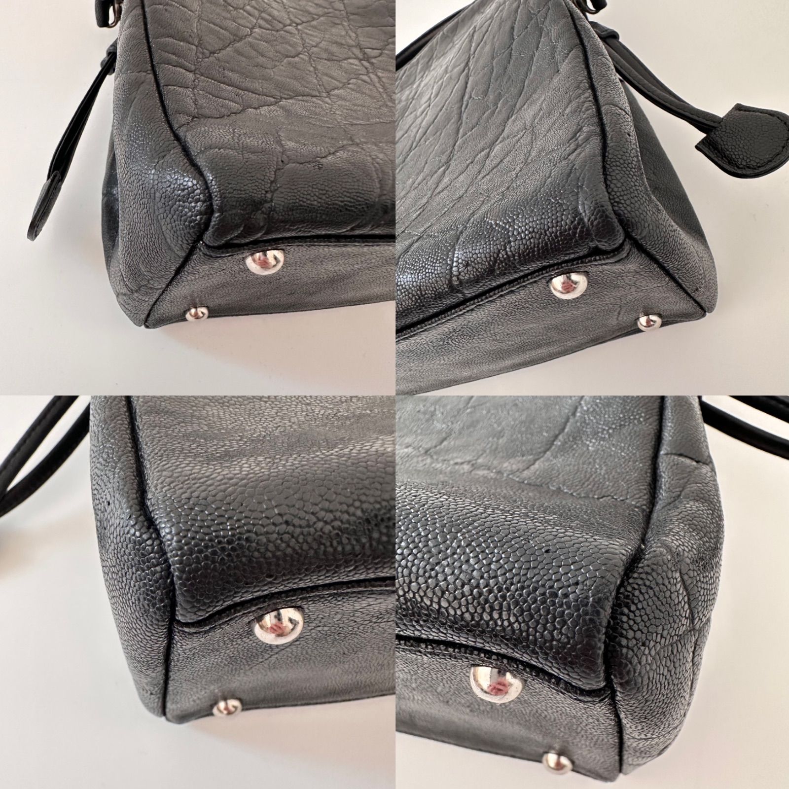 希少✨ JRA 認定 ゾウ革 象革 エレファントレザー ハンドバッグ