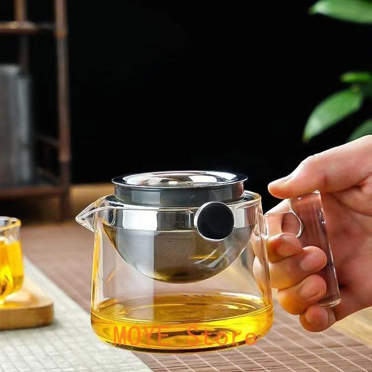 ティーポット ポカロティー 耐熱ガラス ガラスティーポット ガラス製ポット ガラス急須 茶器 フルーツティー リーフティー 湯沸 水注 ガラス 茶入 茶注 工芸品 和食器 透明 cj 60