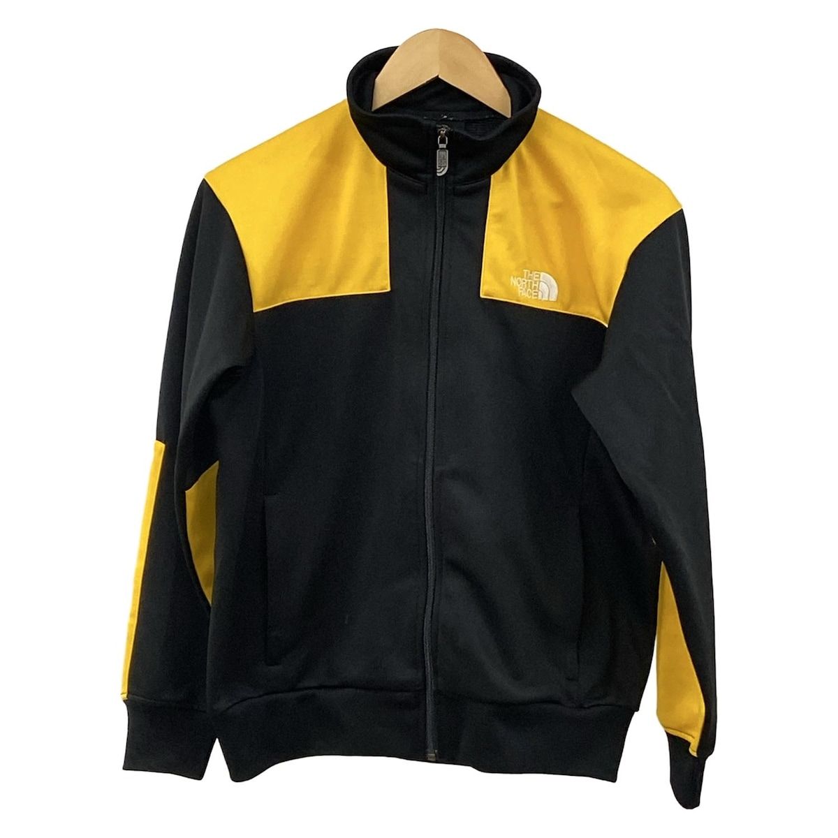 THE NORTH FACE ノースフェイス ジャージ サイズS メンズ 黒×イエロー ジップアップ