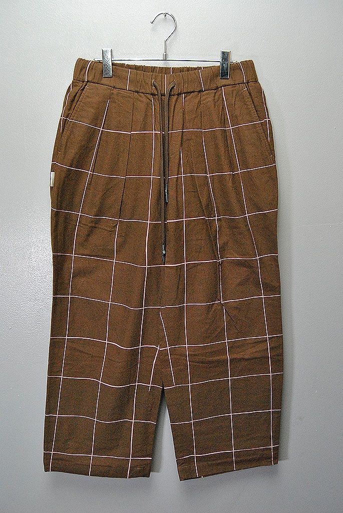 S.F.C EAZY PANT エスエフシー イージーパンツ チェック ブラウン ピンク M