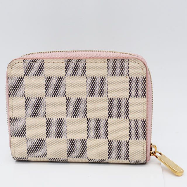 ルイヴィトン LOUIS VUITTON ジッピー コインパース ダミエアズール 白