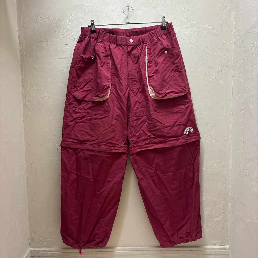 Iasof イアソフ NYLON PANTS ナイロンパンツ レッド系 size 1 代官山B 01