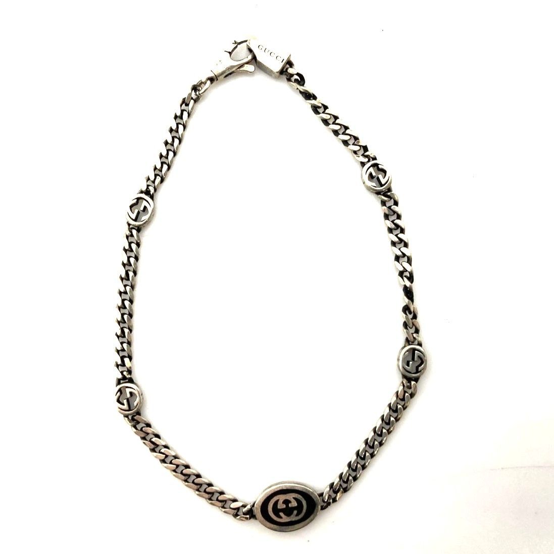 GUCCI グッチ チェーンブレスレット Ag 925 インターロッキングG ブレスレット アクセサリー シルバーアクセサリー メンズ 006838