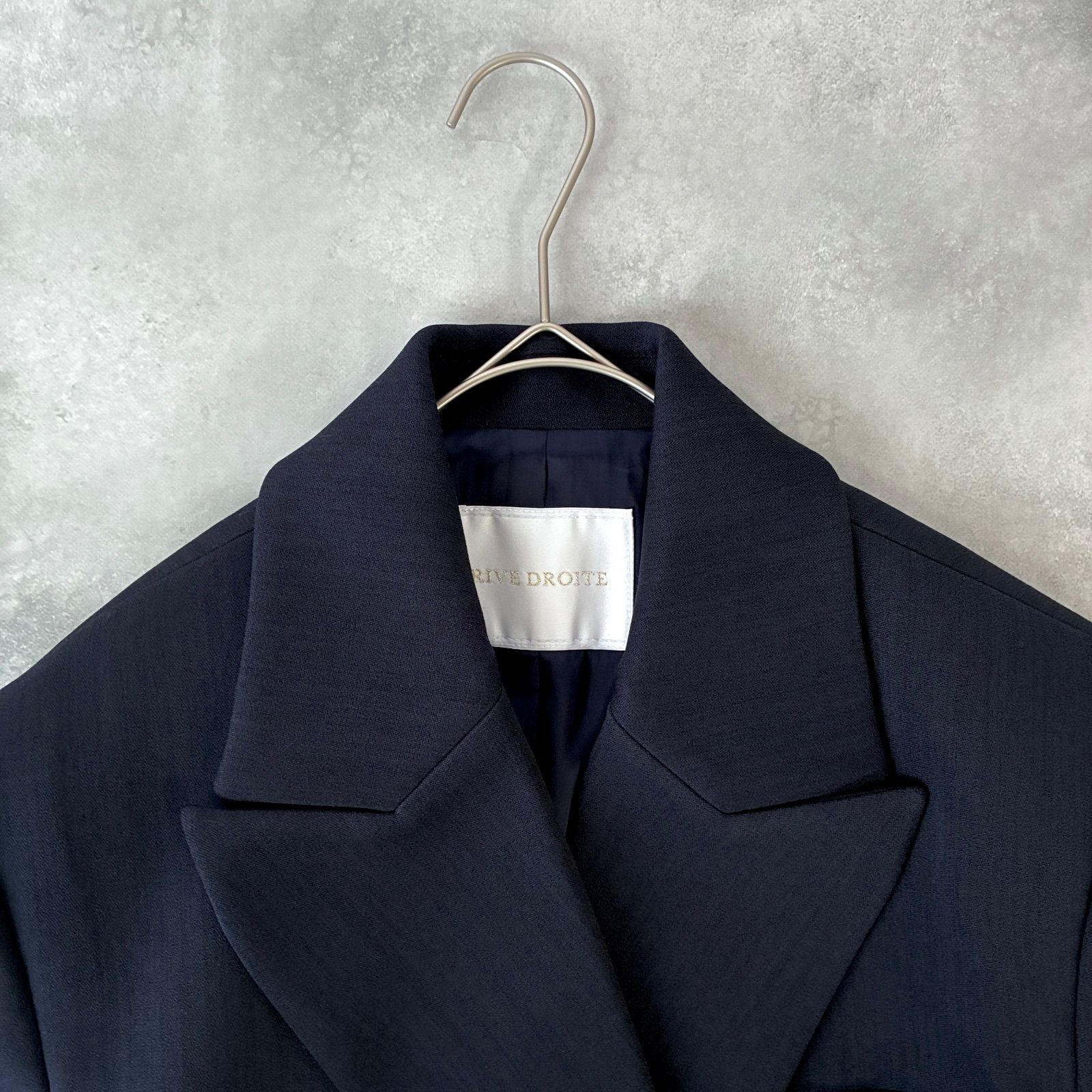 RIVE DROITE　リヴドロワ　ウールライクダブルジャケット　ネイビー タグ付未使用 美品 / 2023 / RIVE DROITE リヴドロワ / ウールライク
