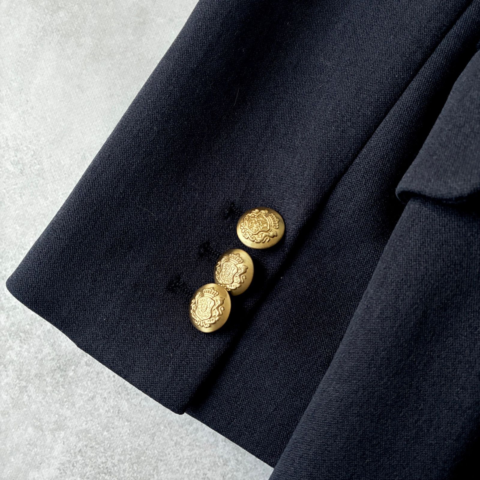 23AW　定価3.3万円 RIVE DROITE ウールライク 紺ブレ　金ボタン 23AW 定価3.3万円 RIVE DROITE ウールライク 紺ブレ 金ボタン 23AW