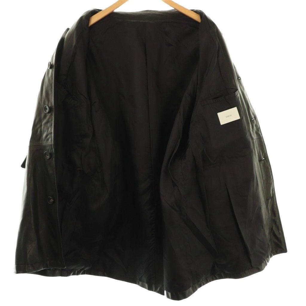 【中古】シュタイン stein LEATHER CAR JACKET ジャケット アウター ステンカラー 山羊革 L 黒 ブラック 総裏地 シュタイン stein LEATHER CAR JACKET ジャケット アウター ステン