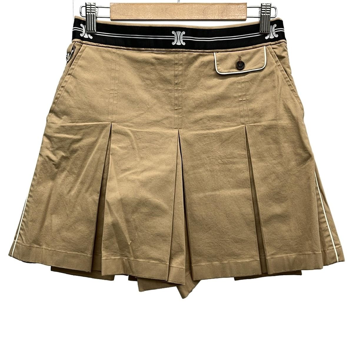 CELINE セリーヌ ハーフパンツ サイズ36 S レディース ブラウン×黒