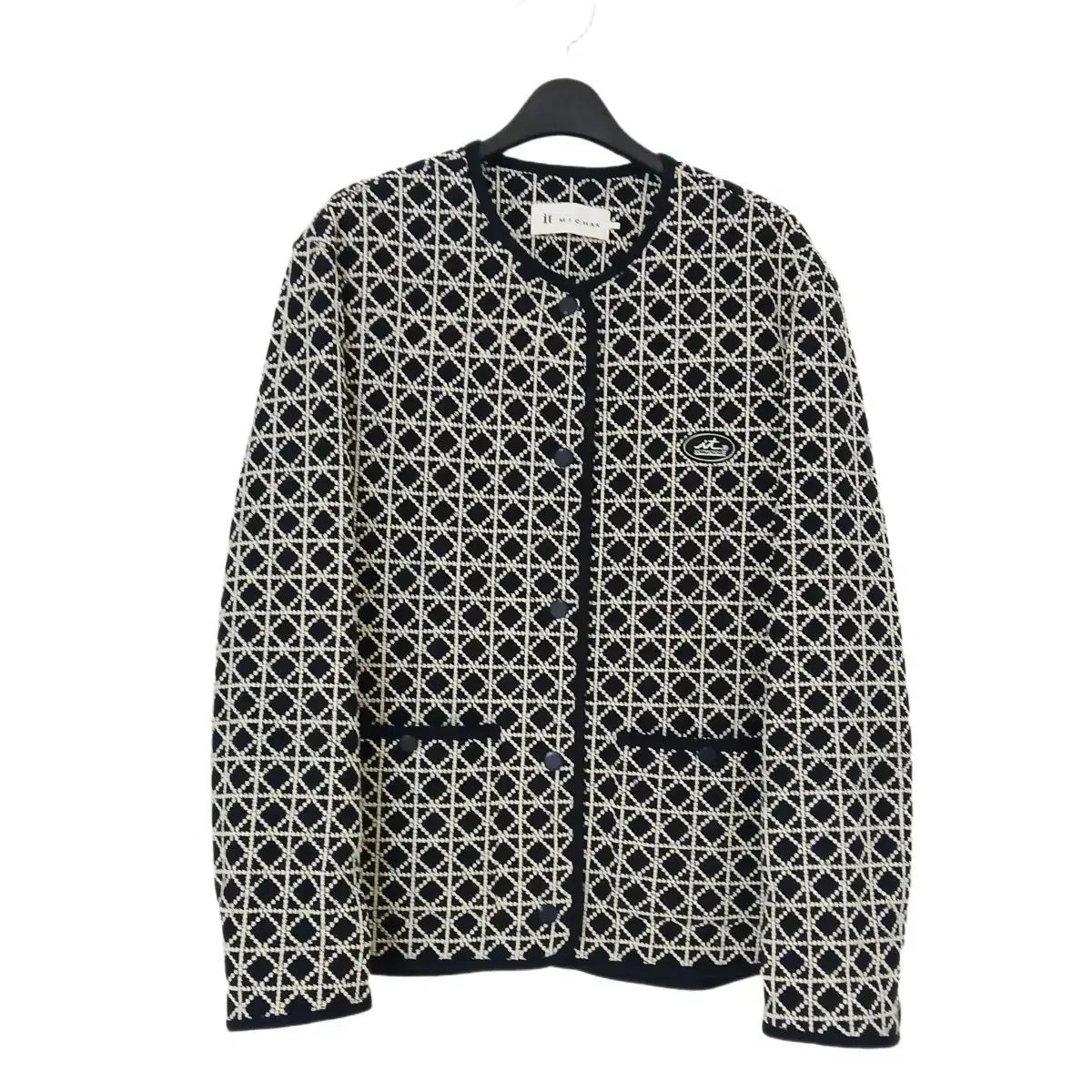 イッミシャ ラウンドネック パータン 刺繍 ジャケット