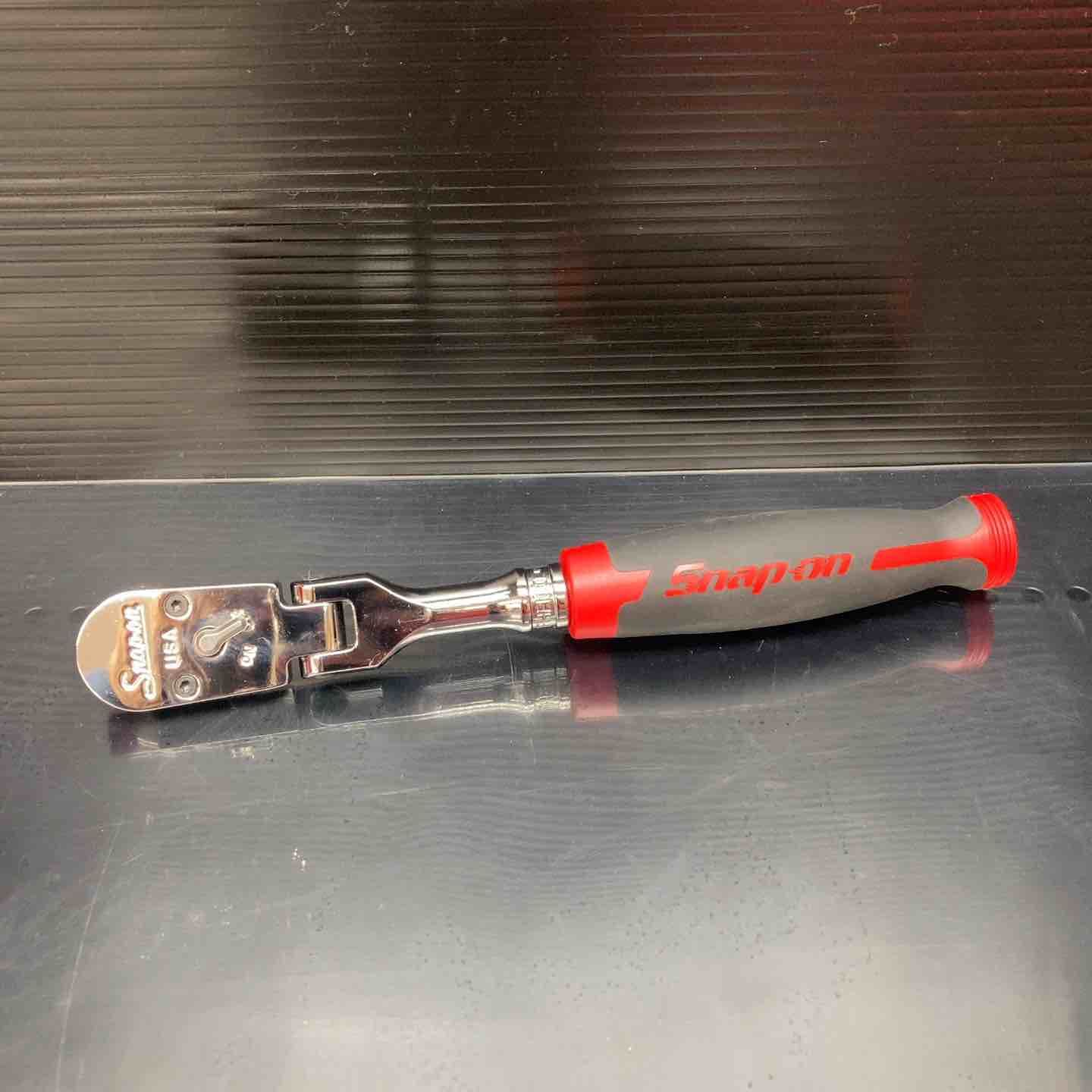 スナップオン Snap-on 3|8ソフトグリップフレックスラチェット赤グリップ旧ロゴFHF 100