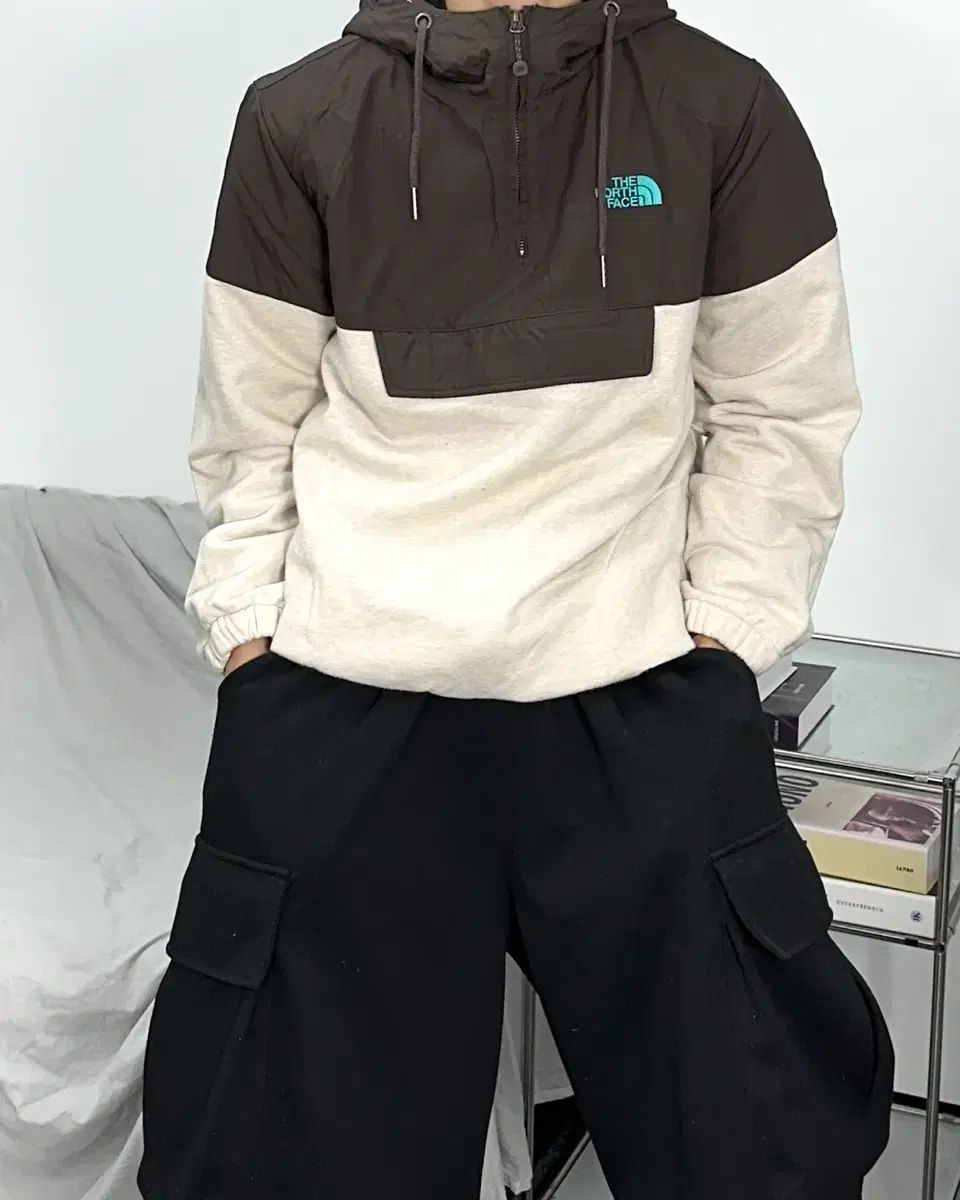 THE NORTH FACE ザノースフェイス USA ブラウン ハーフジップアップ L