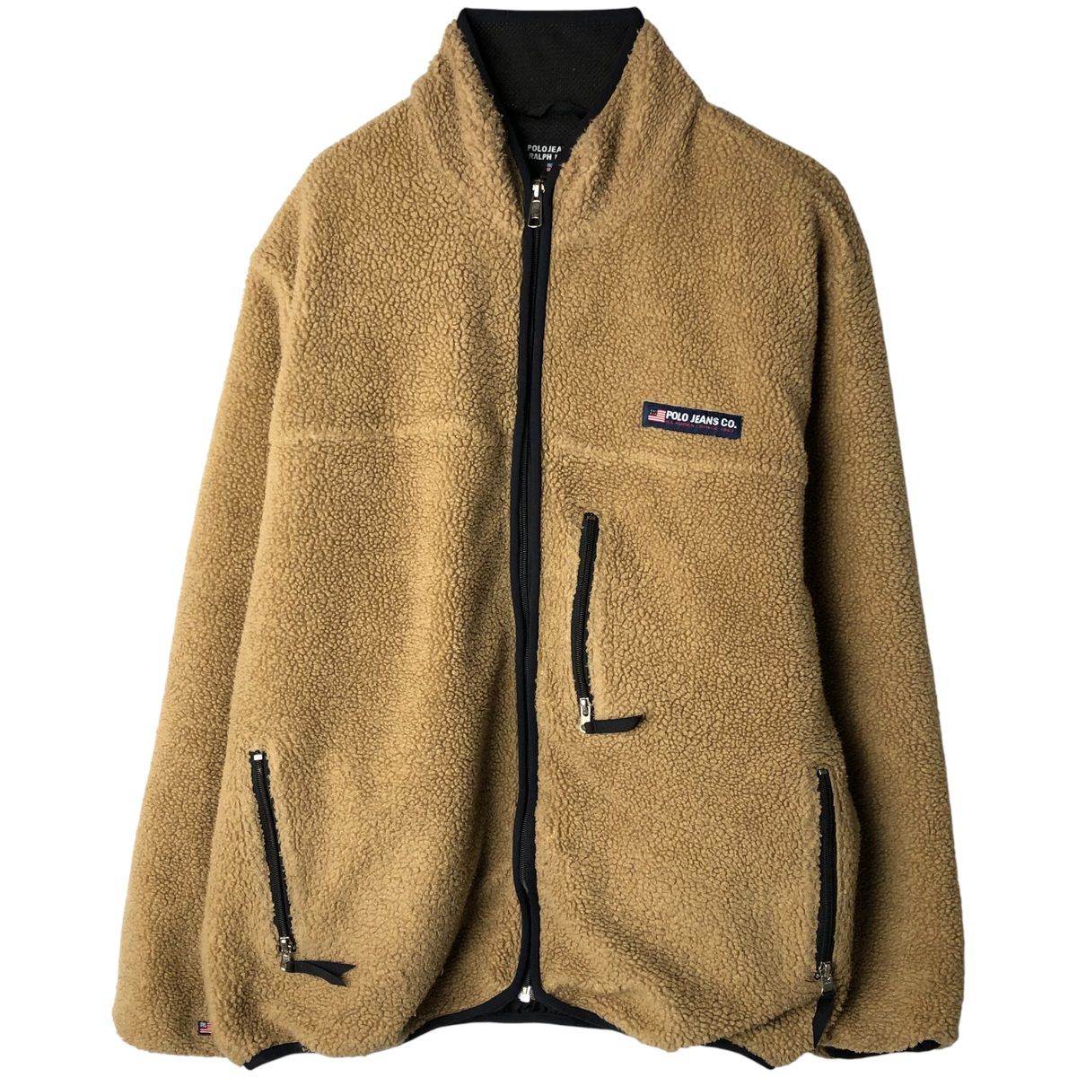 古着 00年代 ラルフローレン Ralph Lauren POLO JEANS COMPANY ボアジャケット メンズXL相当|eaa 606945