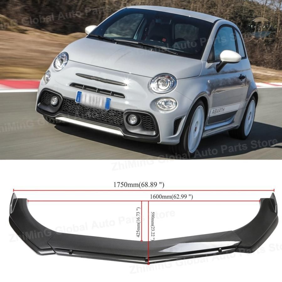フィアット カバー スポイラー リップスポイラー リップ ガード fiat 500 595 カスタムパーツ 部品 アクセサリー
