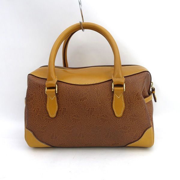 NINA RICCI / ニナリッチ ◇ミニボストンバッグ/レザー/葉っぱ/総柄