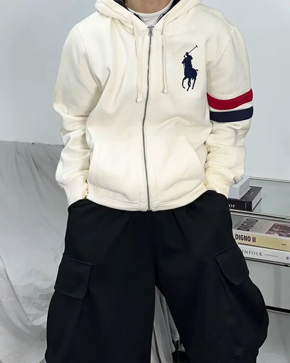 ポロラルフローレン ビックポニー サーマル フードジップアップ L
