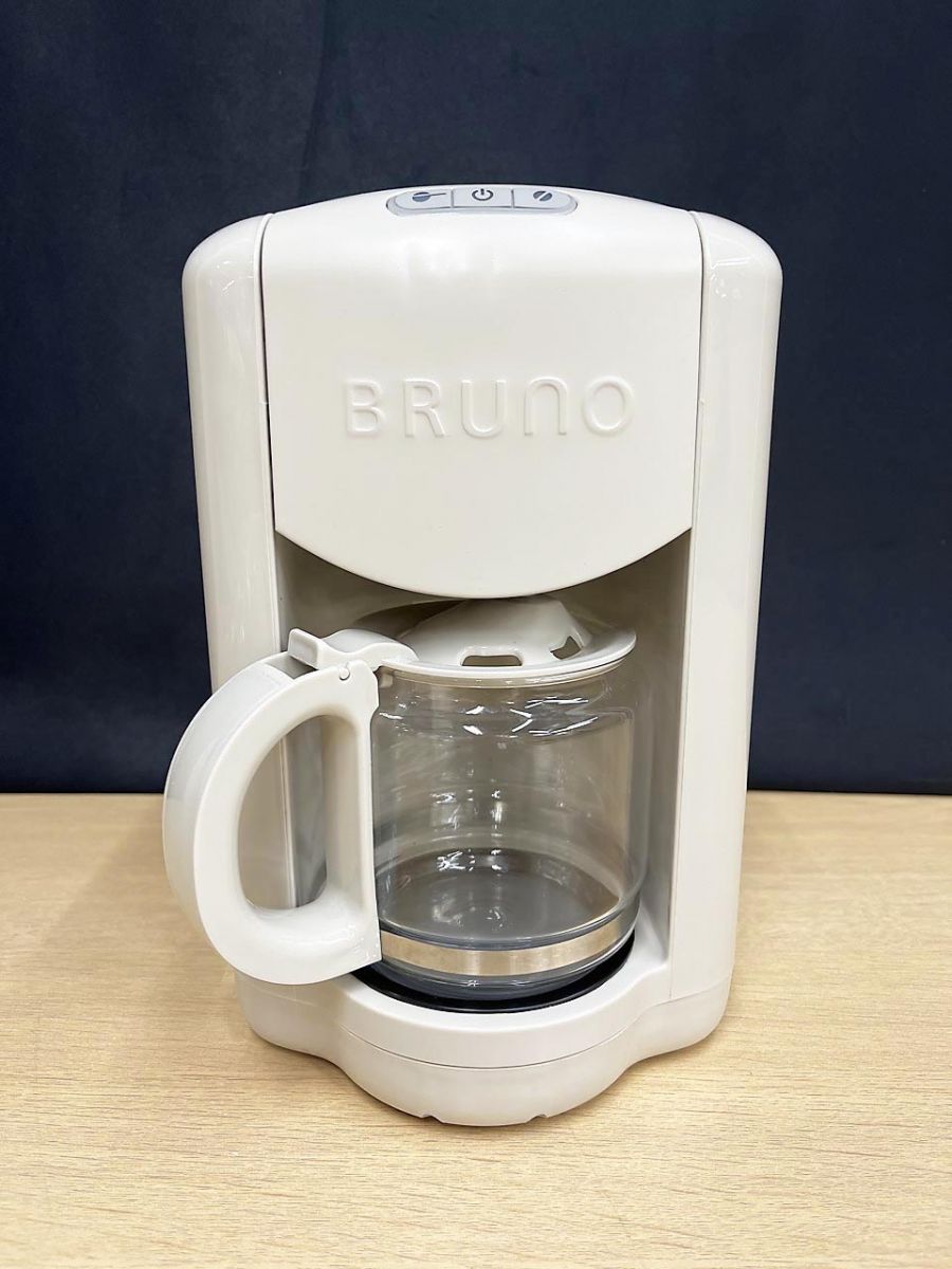 Amazon | BRUNO ブルーノ コンパクト ミル付き コーヒーメーカー 全自動 一人用 二人用 2杯 から 5杯 グレージュ BOE104-GRG  | BRUNO | コーヒーメーカー BRUNO コンパクトミル付きコーヒーメーカー グレージュ BOE104-GBY