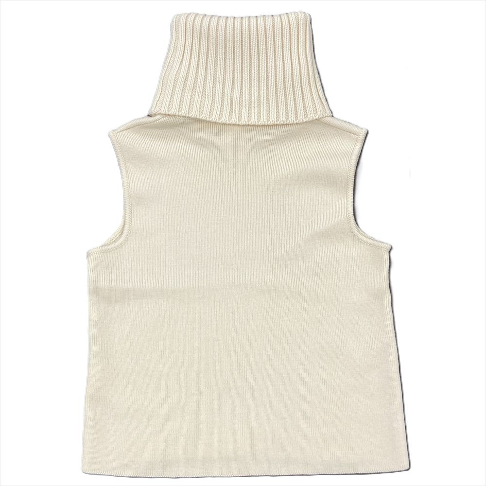 希少モデル✨CHANEL ノースリーブ　ニット　ハイネック シャネル CHANEL ジップカーディガン ノースリーブ タートルネック