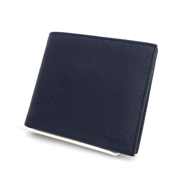 PRADA / プラダ ◇型押しロゴ サフィアーノレザー 二つ折り財布