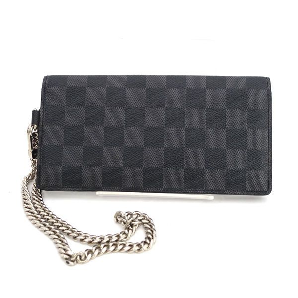LOUIS VUITTON | ルイヴィトン ◆ポルトフォイユ アコルディオン チェーン付き 長財布 グラフィット N 60023 財布|サイフ|ウォレット|wallet|コイン ブランド