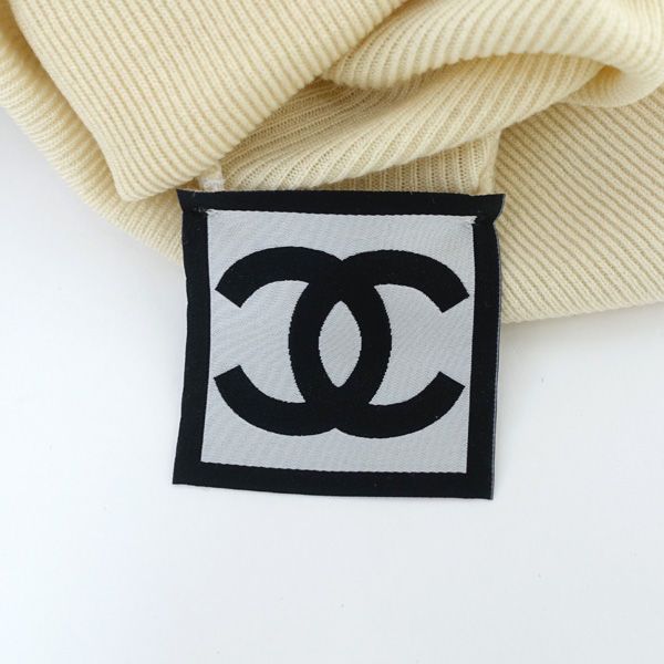 CHANEL / シャネル ◇ハイネック タートルネック ニット オフホワイト  