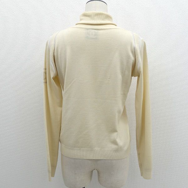 CHANEL / シャネル ◇ハイネック タートルネック ニット オフホワイト  