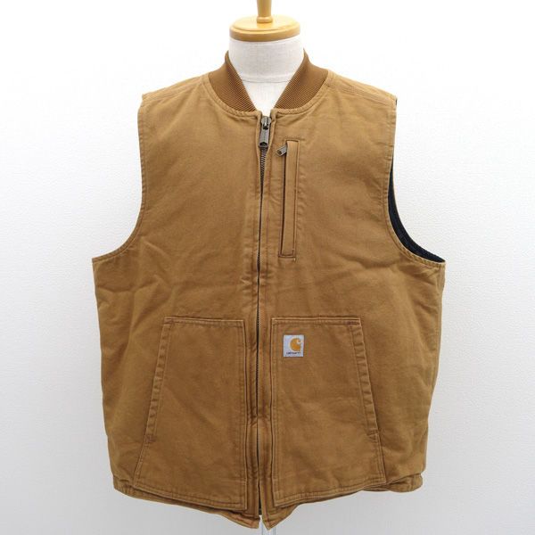 Carhartt | カーハート ◆ダックベスト|ウール|ブラウン|サイズXL 104395 メンズ|MEN|男性|ボーイズ|紳士 メンズファッション