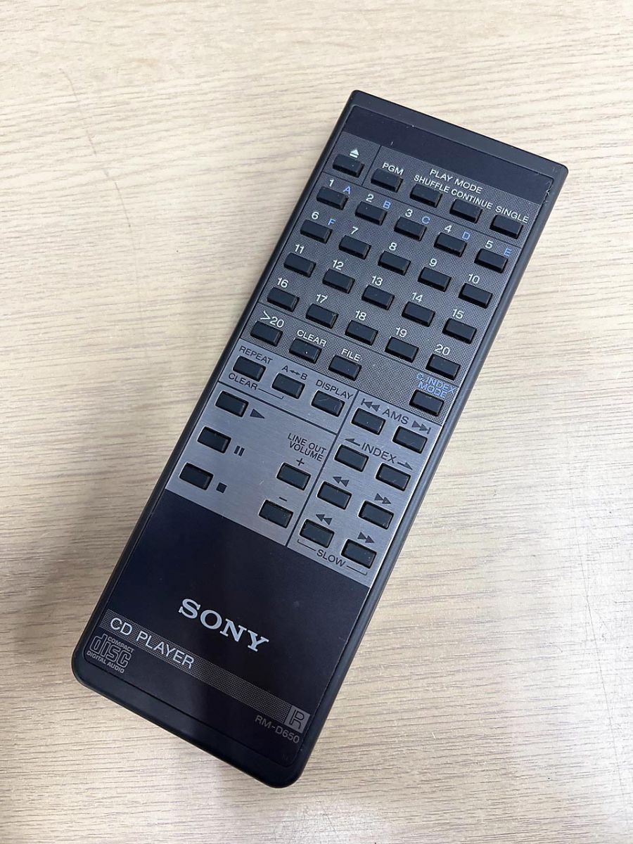SONY ソニー CDプレーヤー オーディオ リモコン RM-D650 - メルカリ
