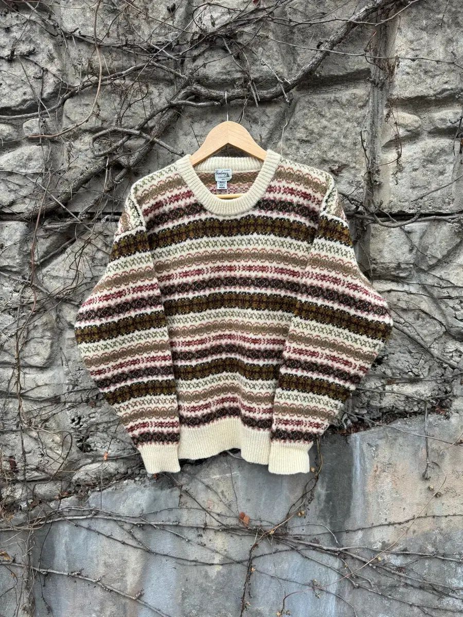 Gembony ハンドメイド ウール フェアアイル ニット