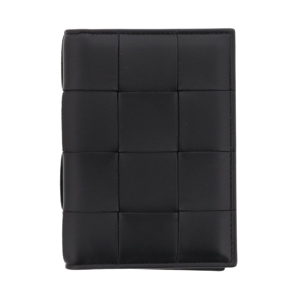 【値下げ】BOTTEGAVENETA ボッテガヴェネタ カセット パスポートケース 手帳カバー 777046 メンズ レザー ブラック 【中古】
