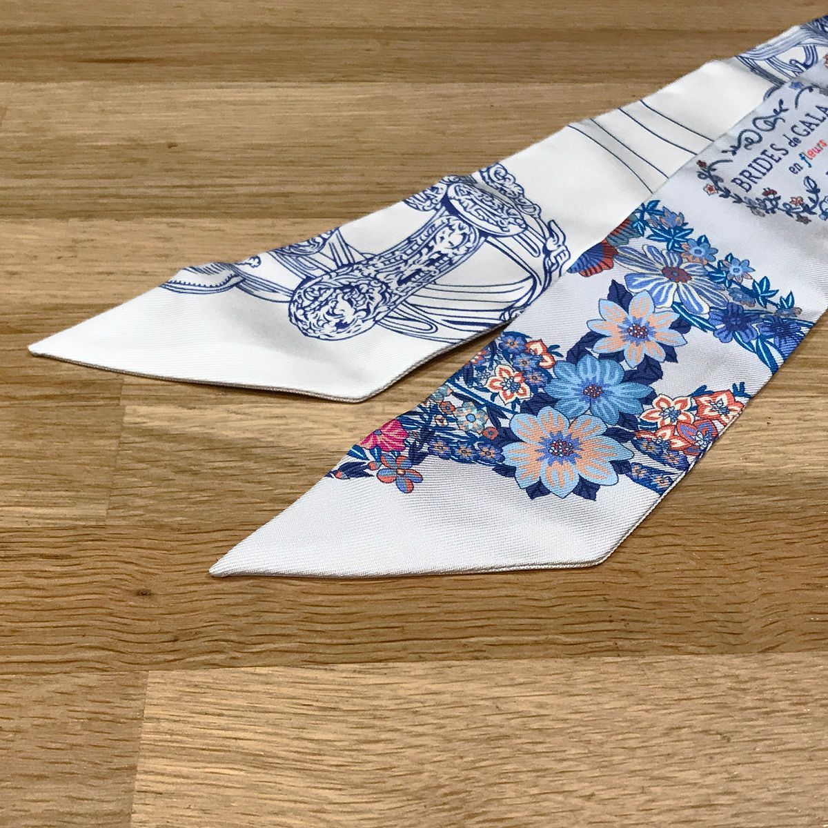 ツイリー エルメス ブリッドドゥガラアンフルール＆アイライナー グリパール ブルージーン ブラン 148