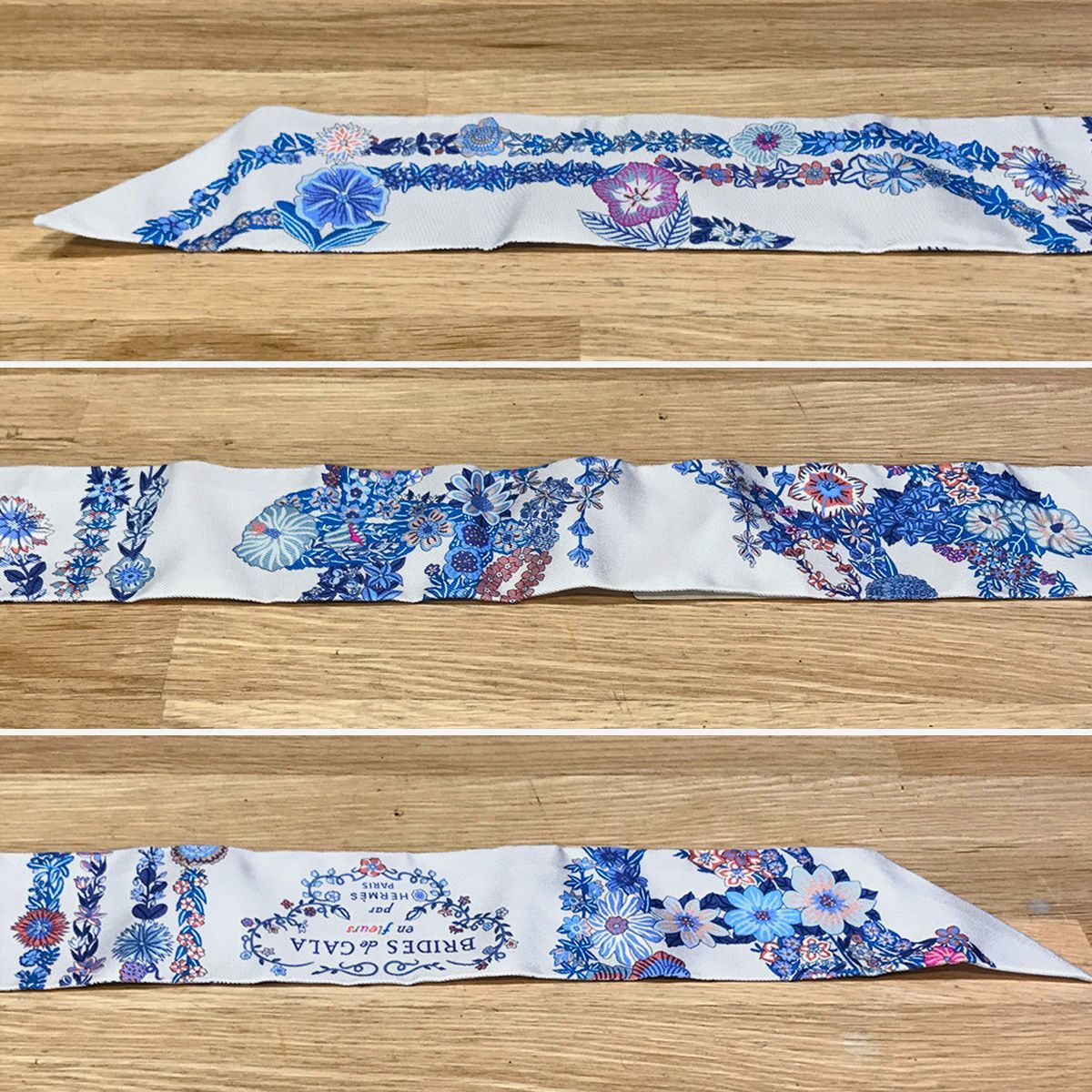 新品同様 ツイリー エルメス ブリッドドゥガラアンフルール＆アイ