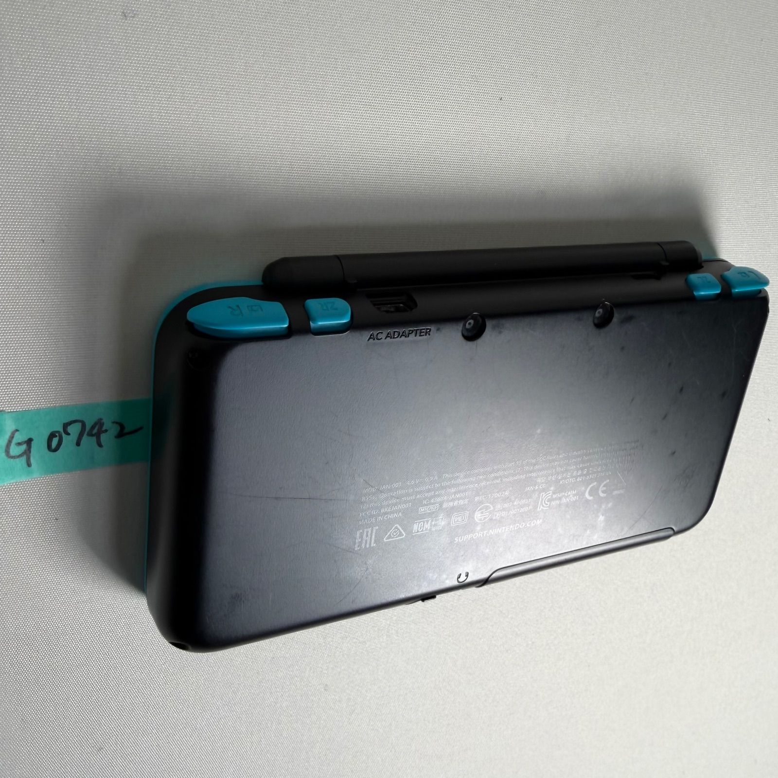  G 0742 Newニンテンドー2 DS LL ターコイズ ブラック 本体(New 2DS LL) ニンテンドー3DS/2DS