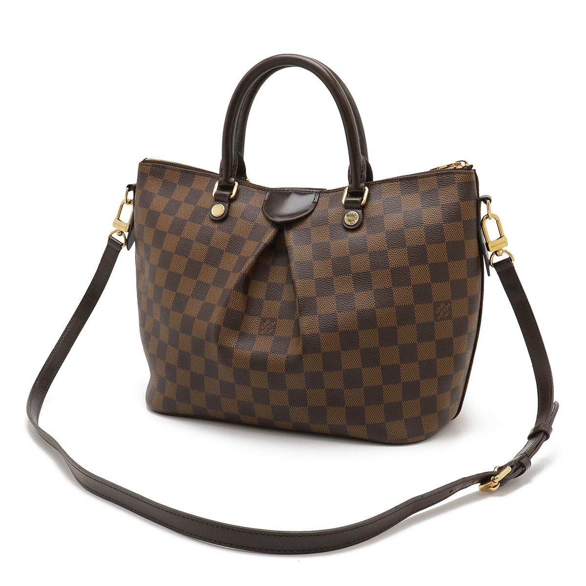 ルイ ヴィトン ダミエ シエナMM ハンドバッグ ショルダーバッグ 2WAY N41546 エベヌ ブラウン PVC レザー LOUIS VUITTON 【中古】 LOUIS VUITTON ルイ ヴィトン ダミエ シエナMM ハンドバッグ 2WAY